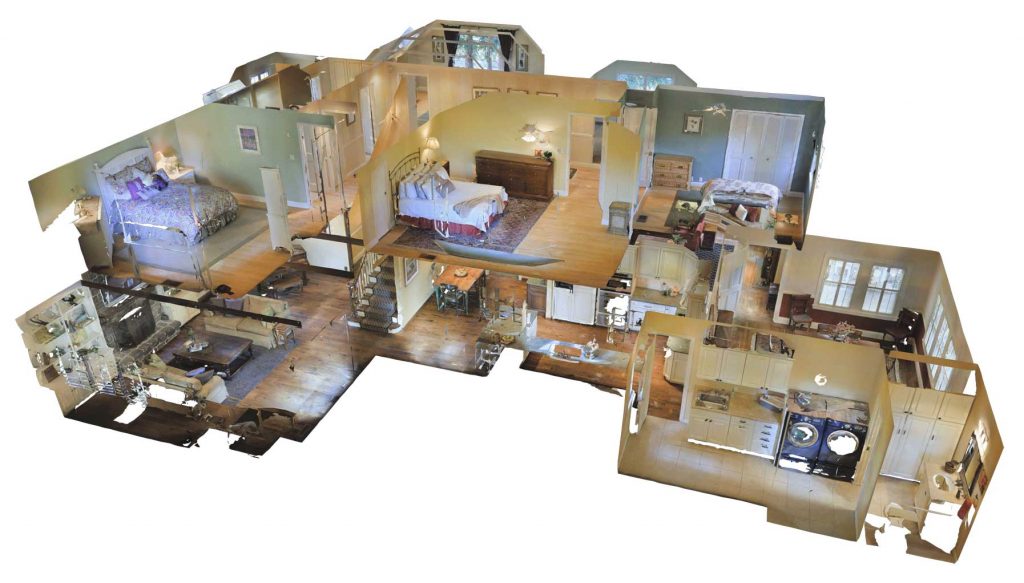 Visual Walkthrough of a home using 3D Matterport